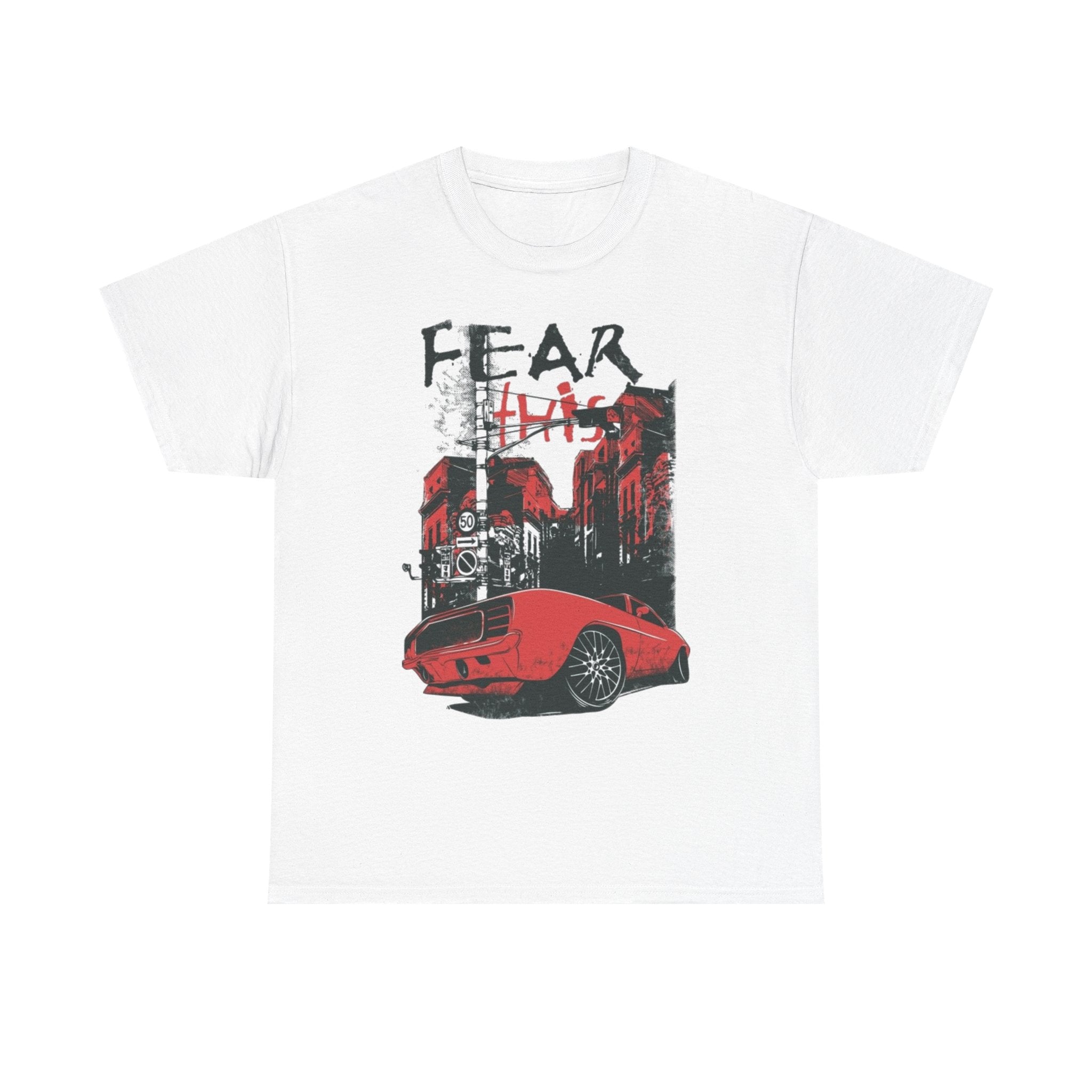 Retro Red Muscle Car City Street Racing T‑Shirt