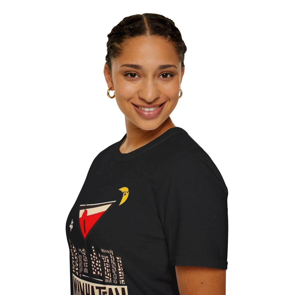 Manhattan Martini T-Shirt — NYC Skyline Cocktail Graphic Tee