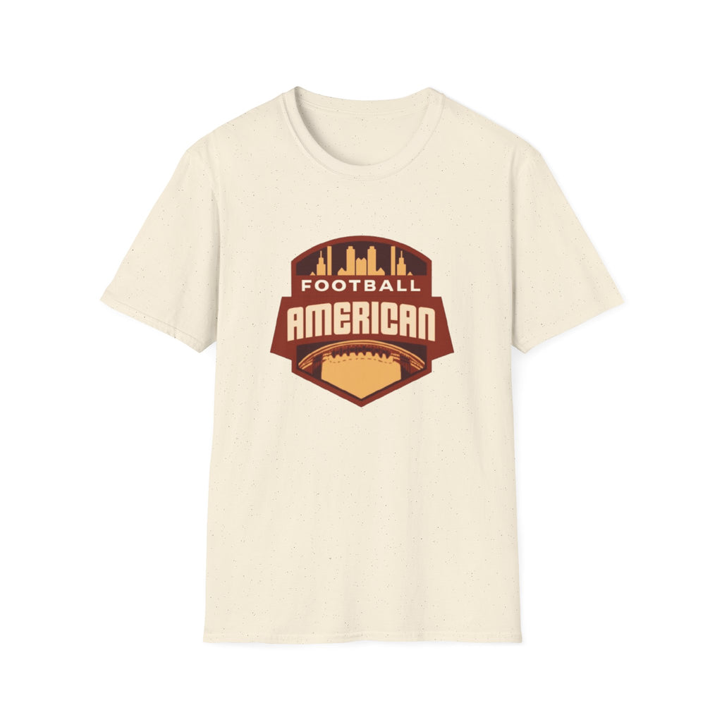Vintage American Football T-Shirt – City Skyline Helmet Logo Retro Graphic Tee
