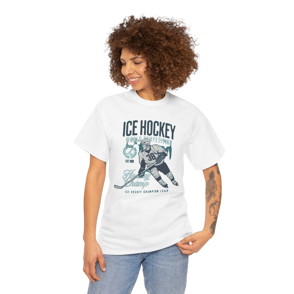 Ice Hockey Player Vintage Graphic Tee