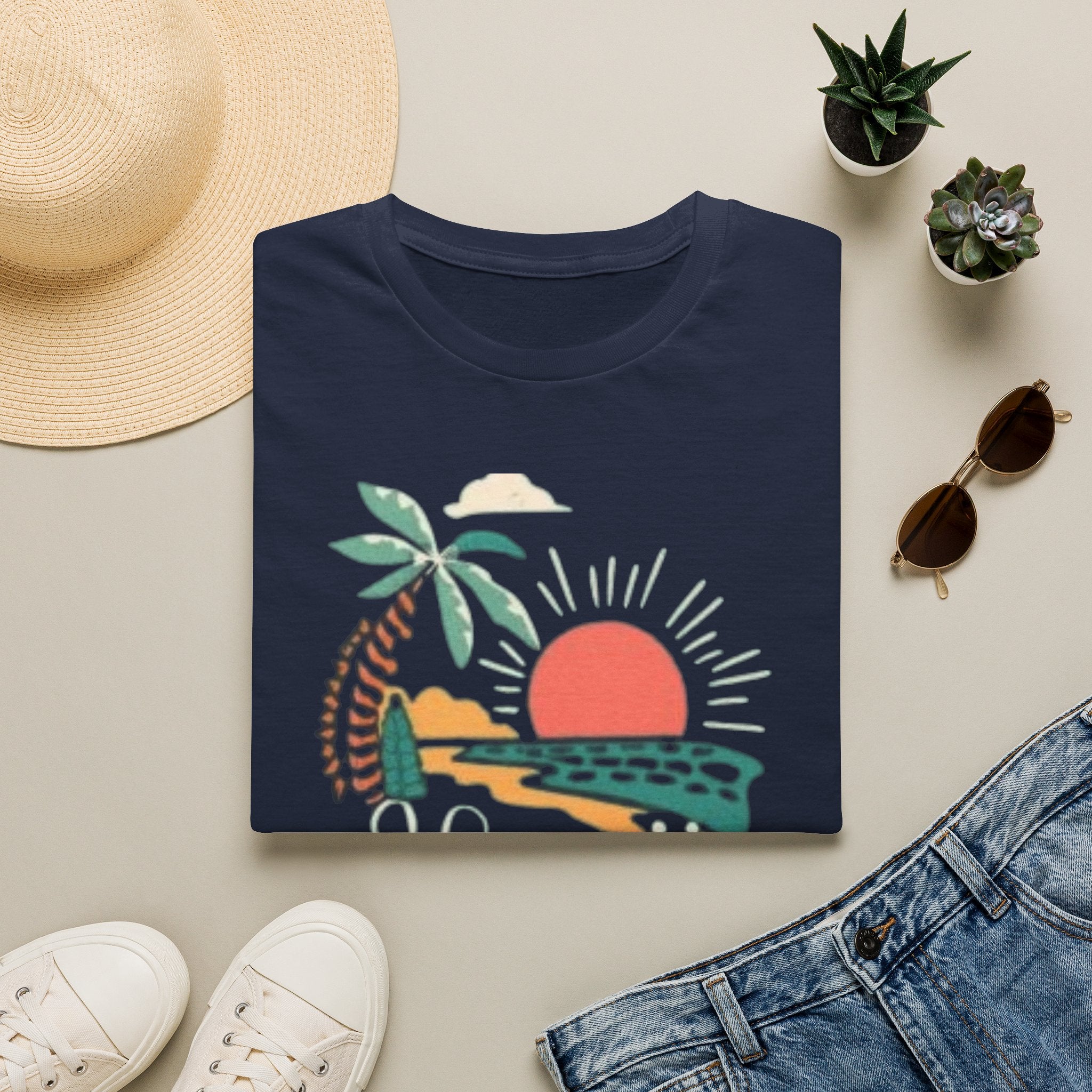 Hawaii Sunset Palm T-Shirt