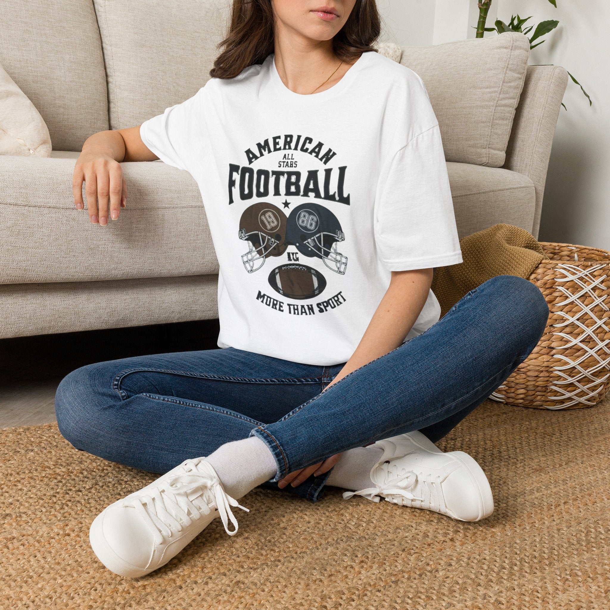 Football Helmet T-Shirt — "American All Stars Football" Vintage Sports Tee