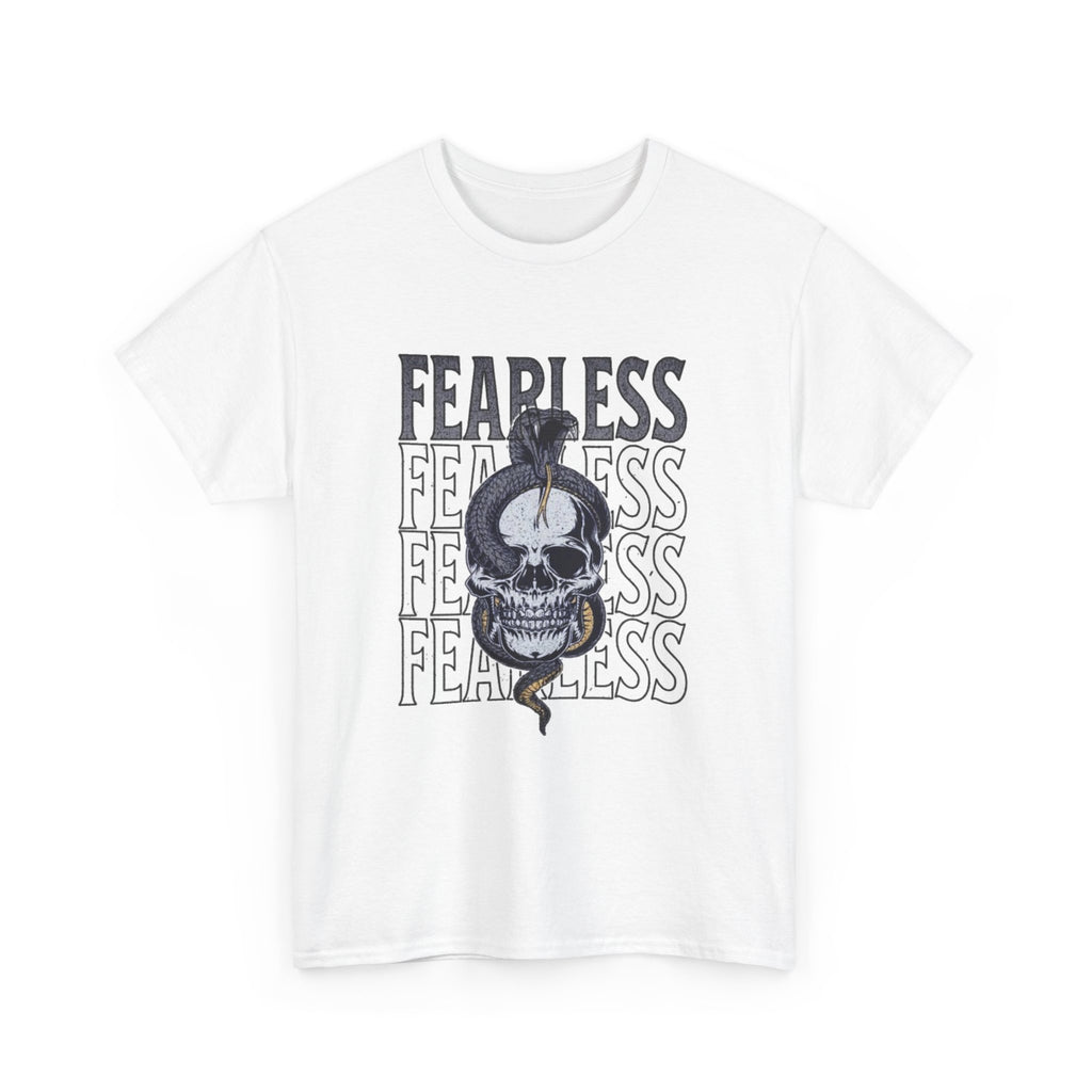 Fearless Skull Snake Tee — Gothic Graphic Skull T‑Shirt