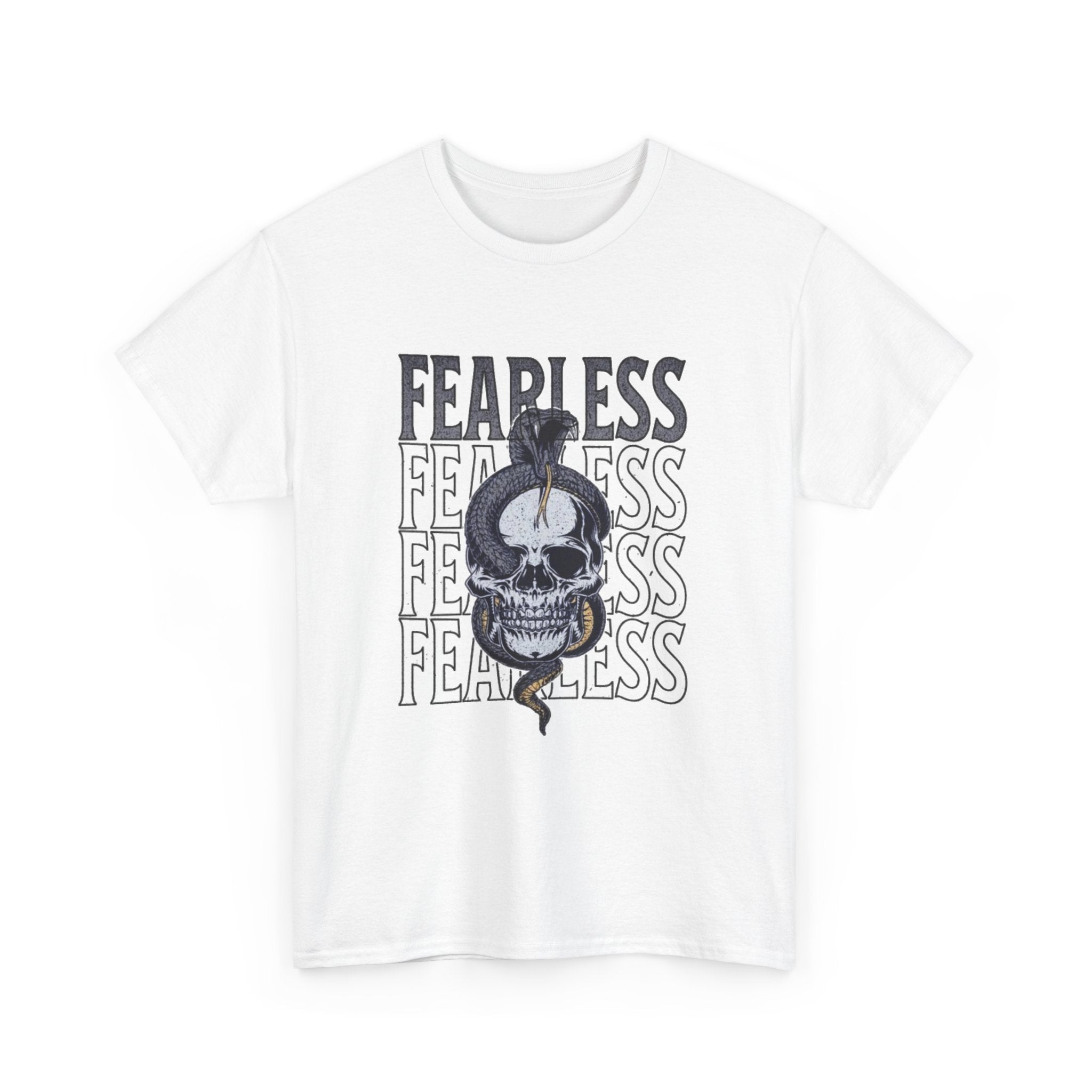 Fearless Skull Snake Tee — Gothic Graphic Skull T‑Shirt