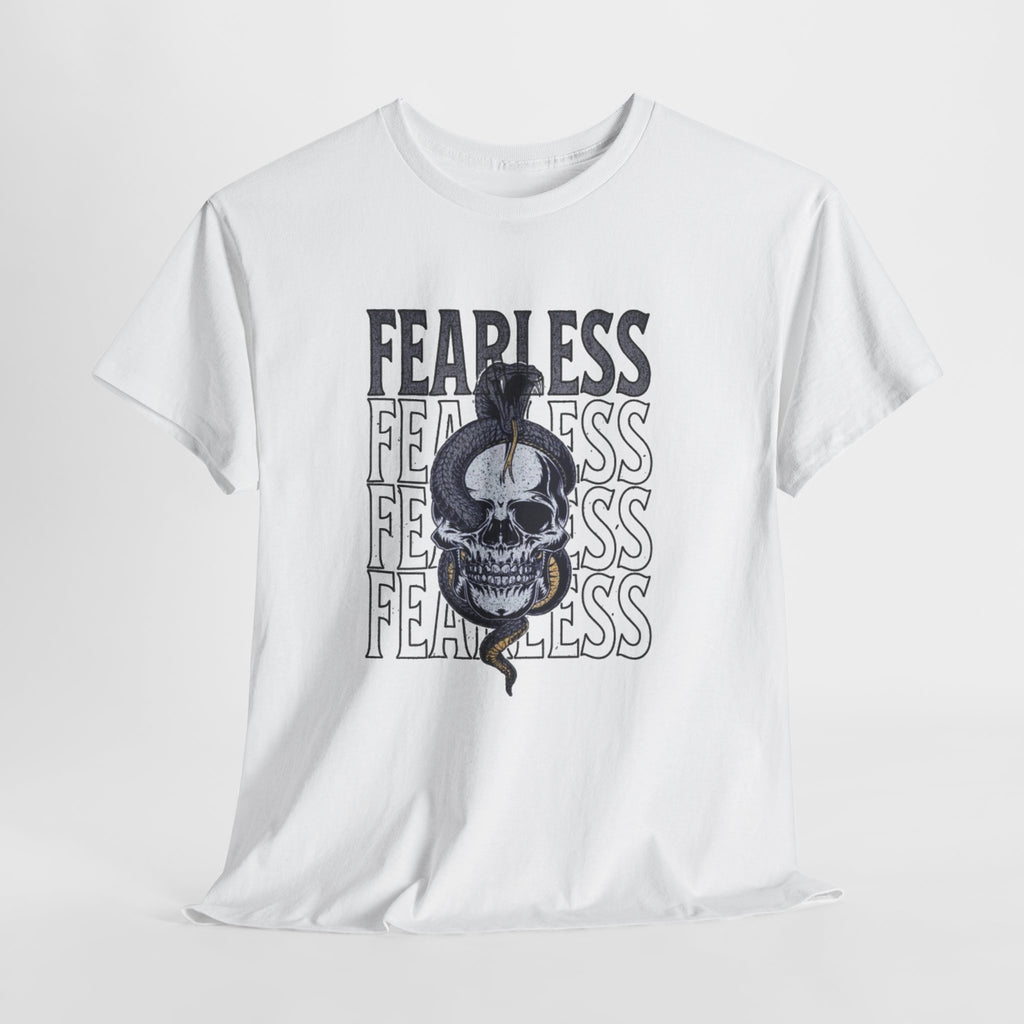 Fearless Skull Snake Tee — Gothic Graphic Skull T‑Shirt