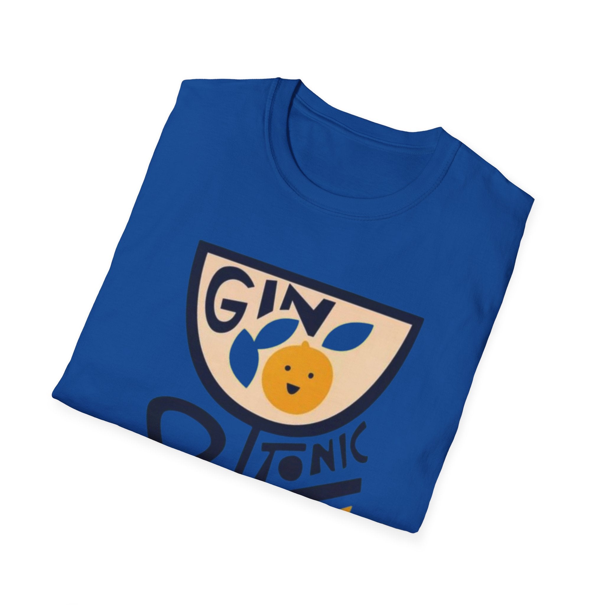 Gin & Tonic Graphic T-Shirt — Retro Cocktail Tee with Orange Slice