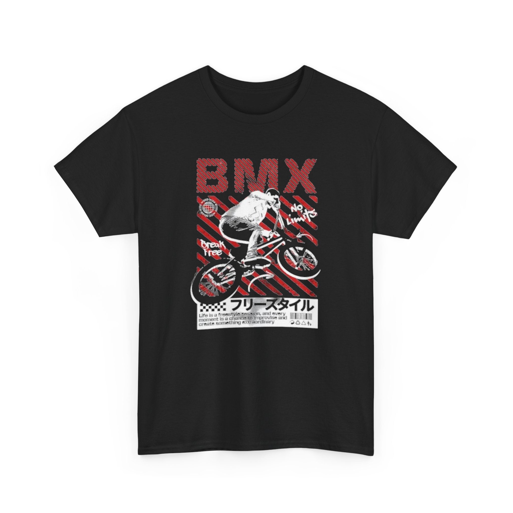 BMX Freestyle Tee - Retro Japanese BMX Graphic Shirt