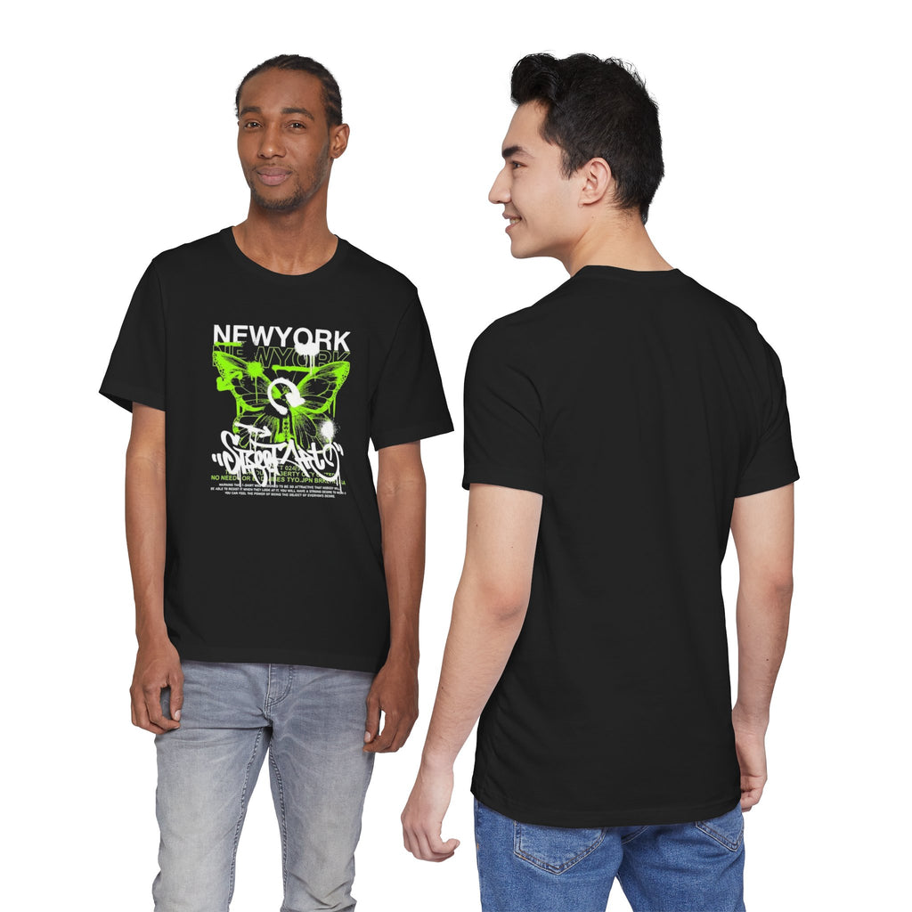New York Graffiti Butterfly Tee — Street Skate Graphic T-Shirt
