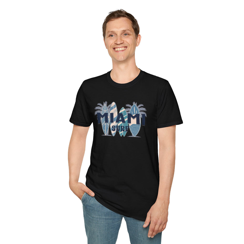 Miami Surf T-Shirt — Vintage Surfboard Palm Beach Tee