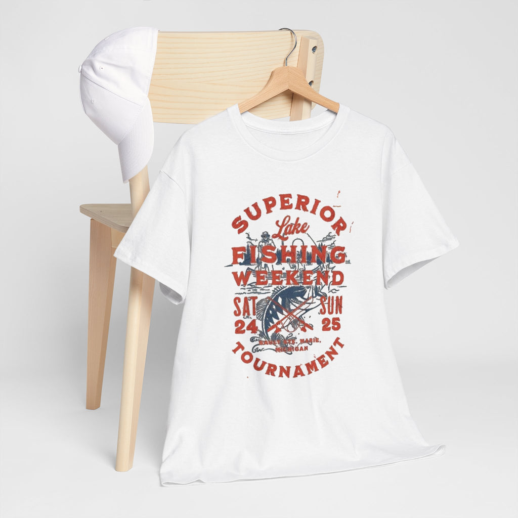 Fishing Tournament Tee — "Superior Lake Fishing Weekend" Vintage Fishing Shirt