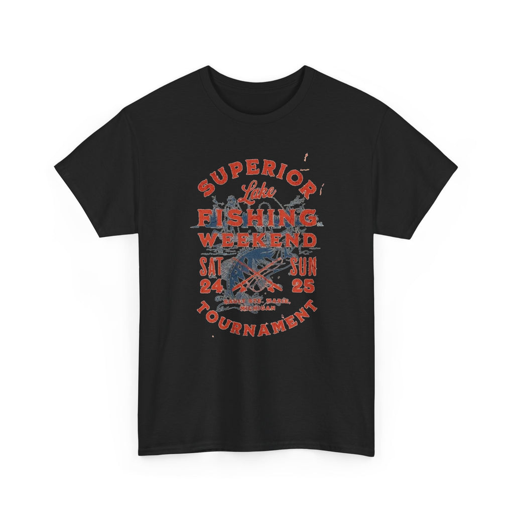 Fishing Tournament Tee — "Superior Lake Fishing Weekend" Vintage Fishing Shirt