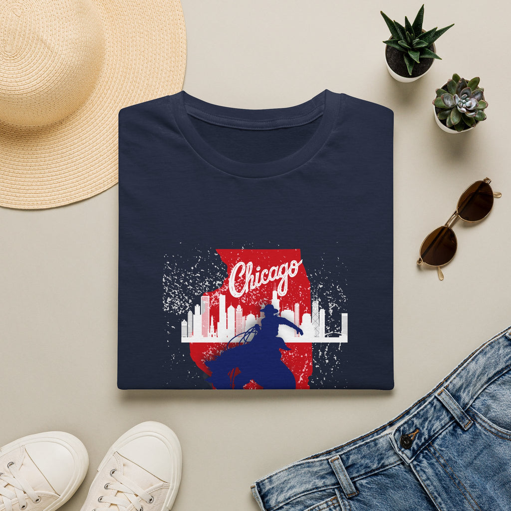 Chicago Skyline Horse Rider T-Shirt