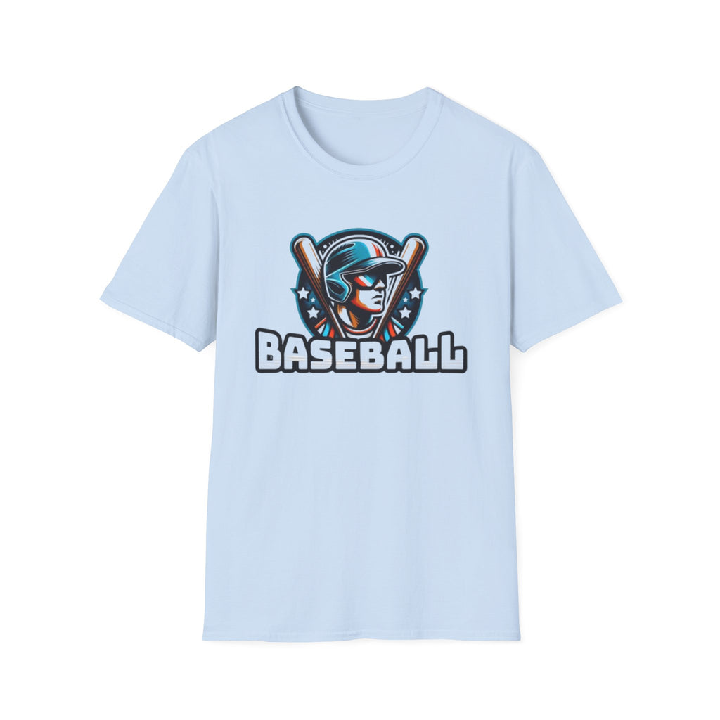 Baseball Player Graphic T-Shirt — Retro Helmet & Bats Sports Tee