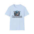 Baseball Player Graphic T-Shirt — Retro Helmet & Bats Sports Tee
