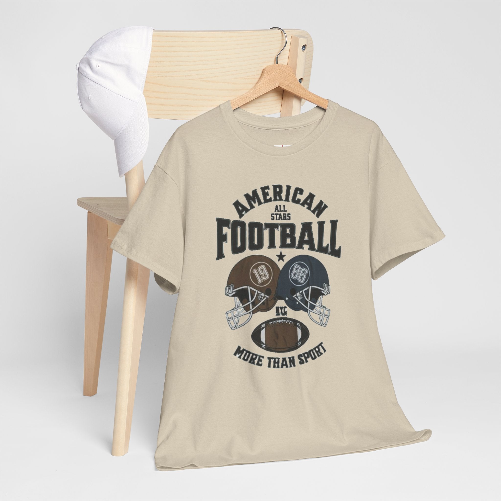 American Football Tee - "More Than Sport" Helmet Graphic T-Shirt