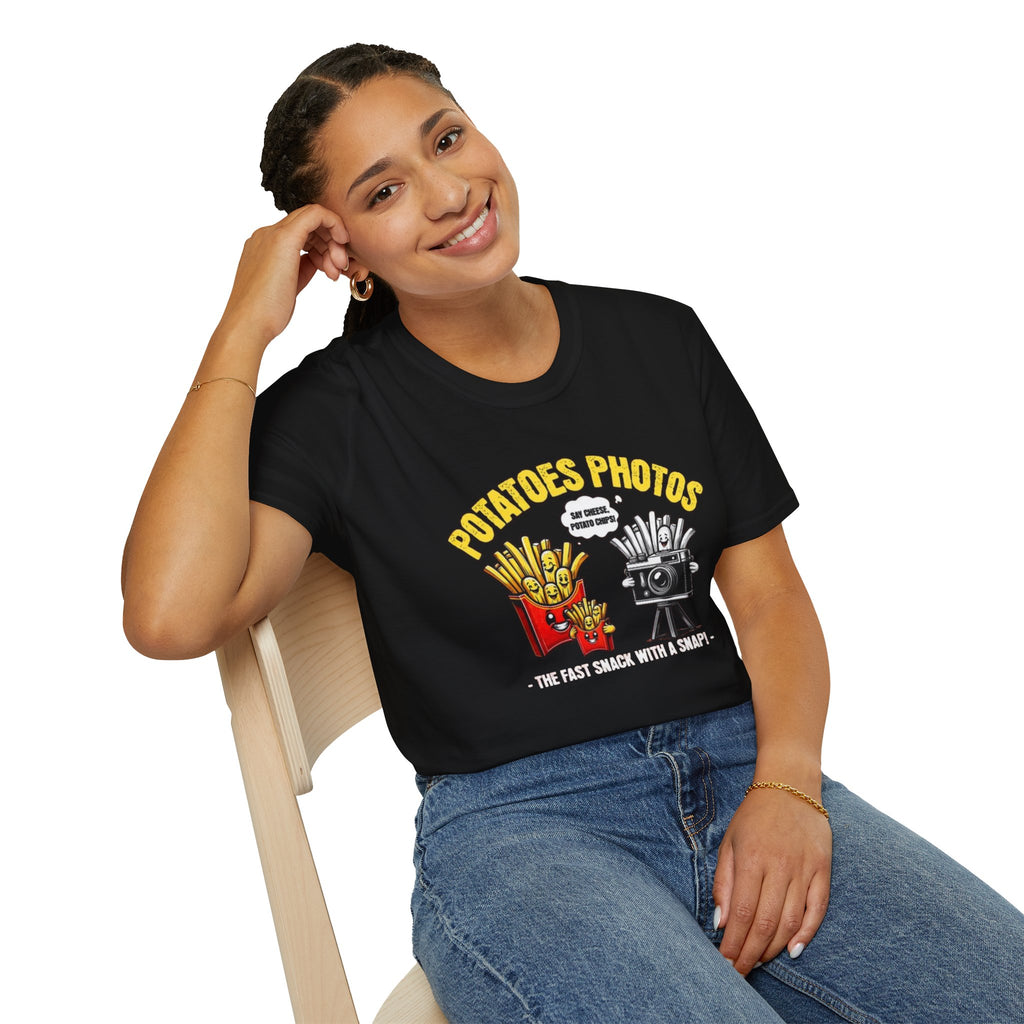 Potatoes Photos T-Shirt — Funny French Fries & Camera Graphic Tee