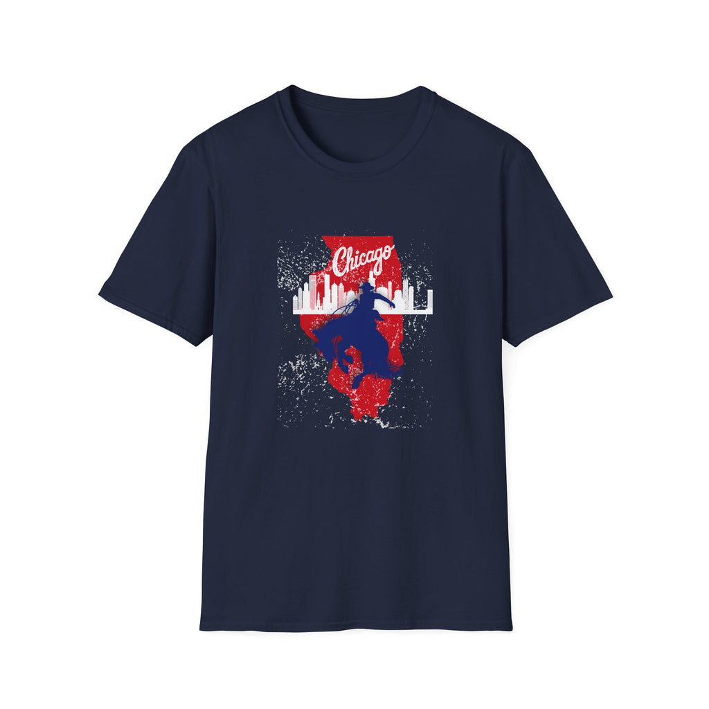 Chicago Skyline Horse Rider T-Shirt