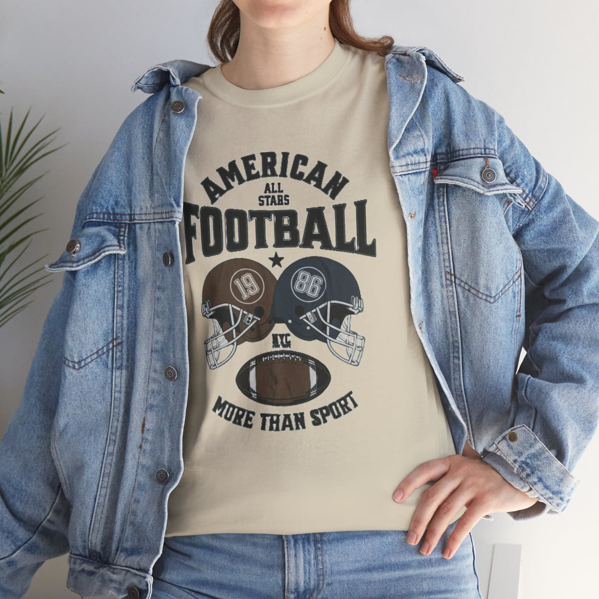 American Football Tee - "More Than Sport" Helmet Graphic T-Shirt
