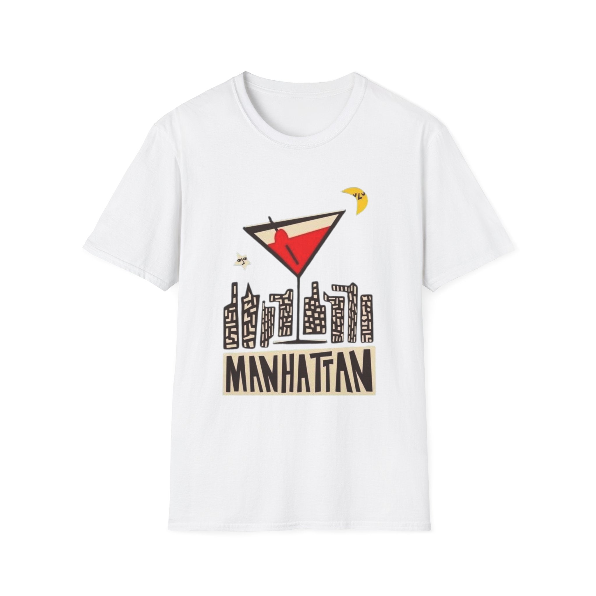 Manhattan Martini T-Shirt — NYC Skyline Cocktail Graphic Tee