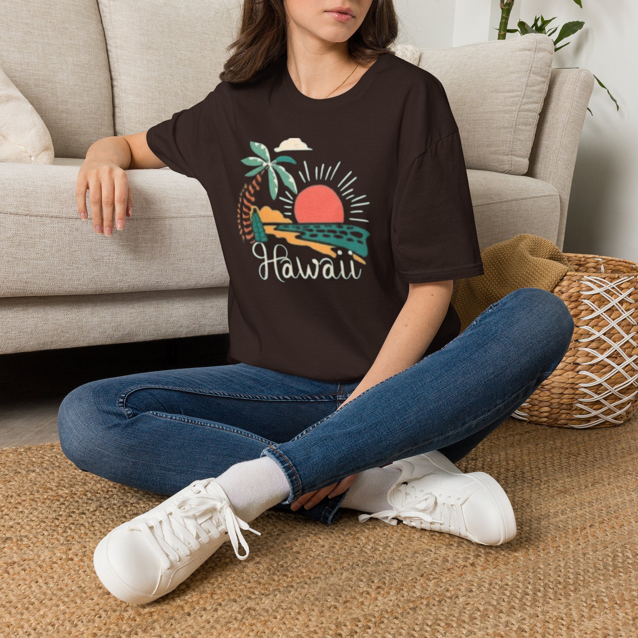 Hawaii Sunset Palm T-Shirt