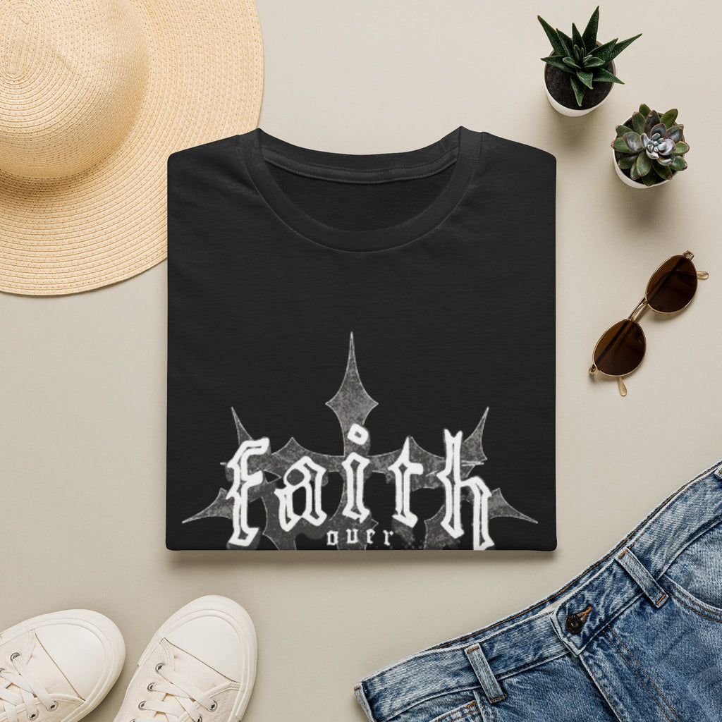 Faith Unisex Graphic Tee — Gothic Cross Faith Shirt