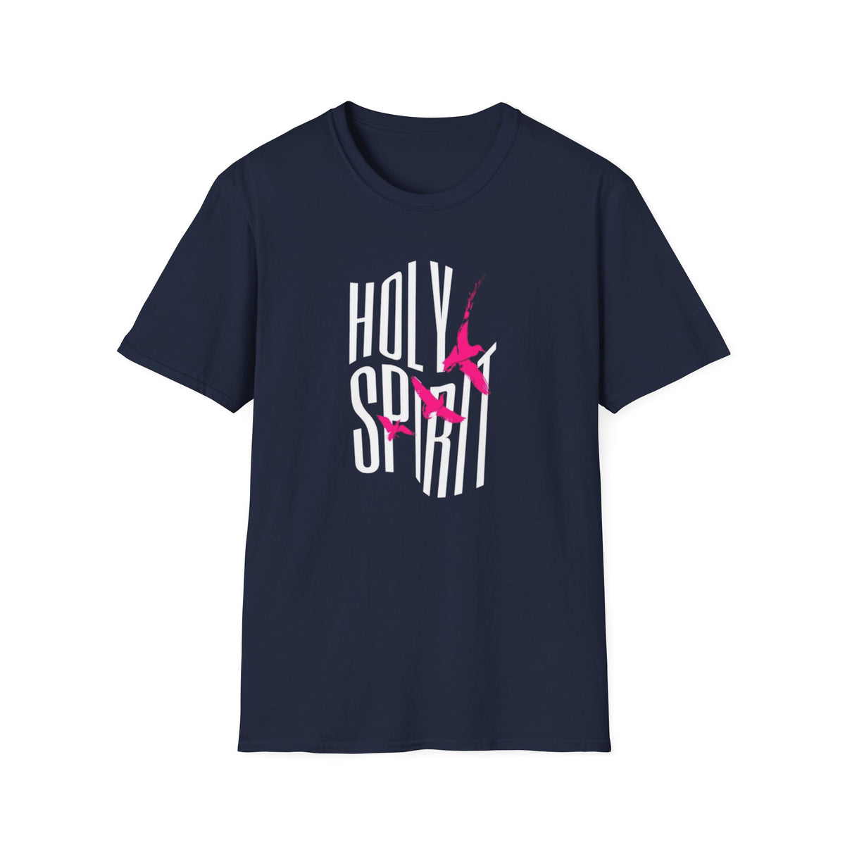 Holy Spirit T-Shirt — Contemporary Faith Graphic Tee with Pink Dove