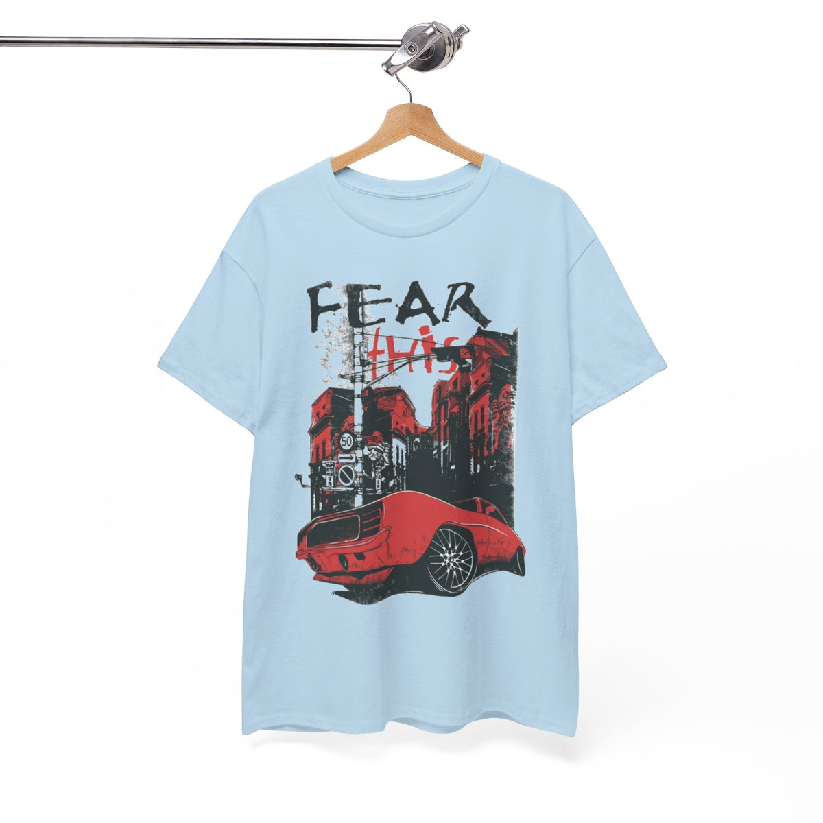Retro Red Muscle Car City Street Racing T‑Shirt