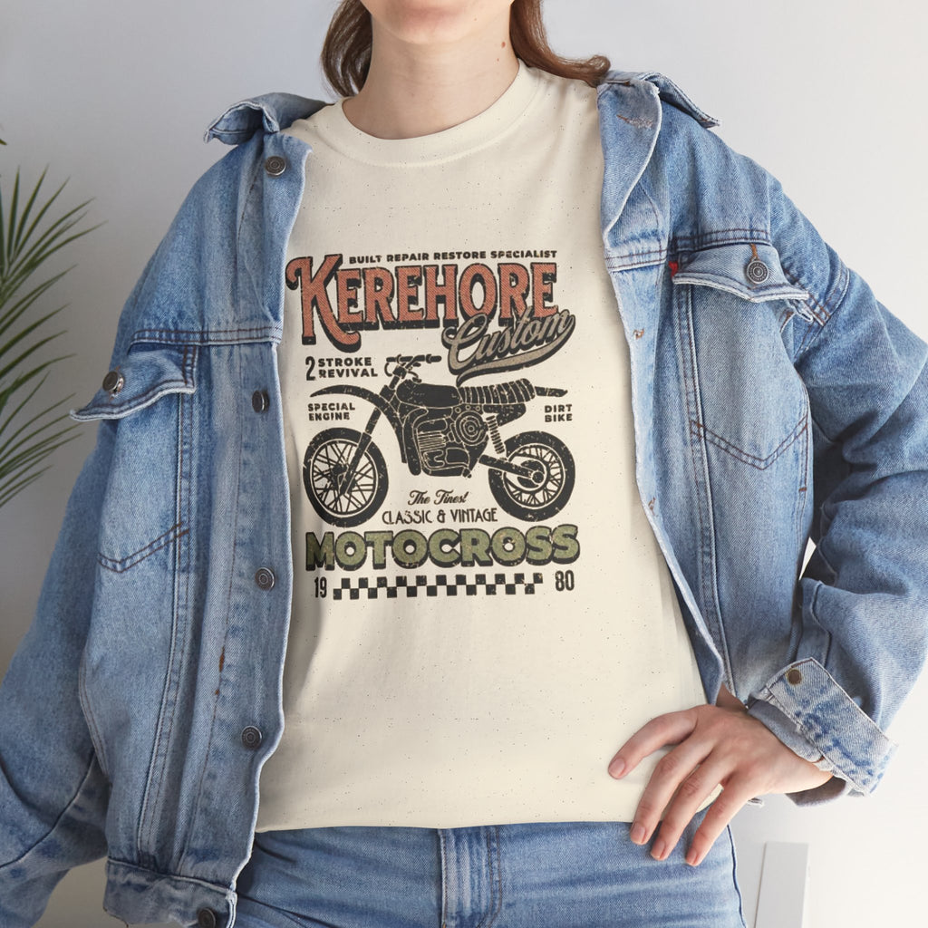 Kerehore Vintage Motocross Bike Tee — Retro Motorcycle Racing Graphic T-Shirt