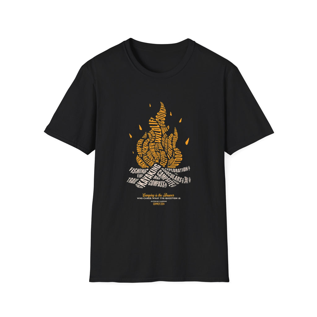 Bonfire Typography T‑Shirt — Cozy Campfire Graphic Tee