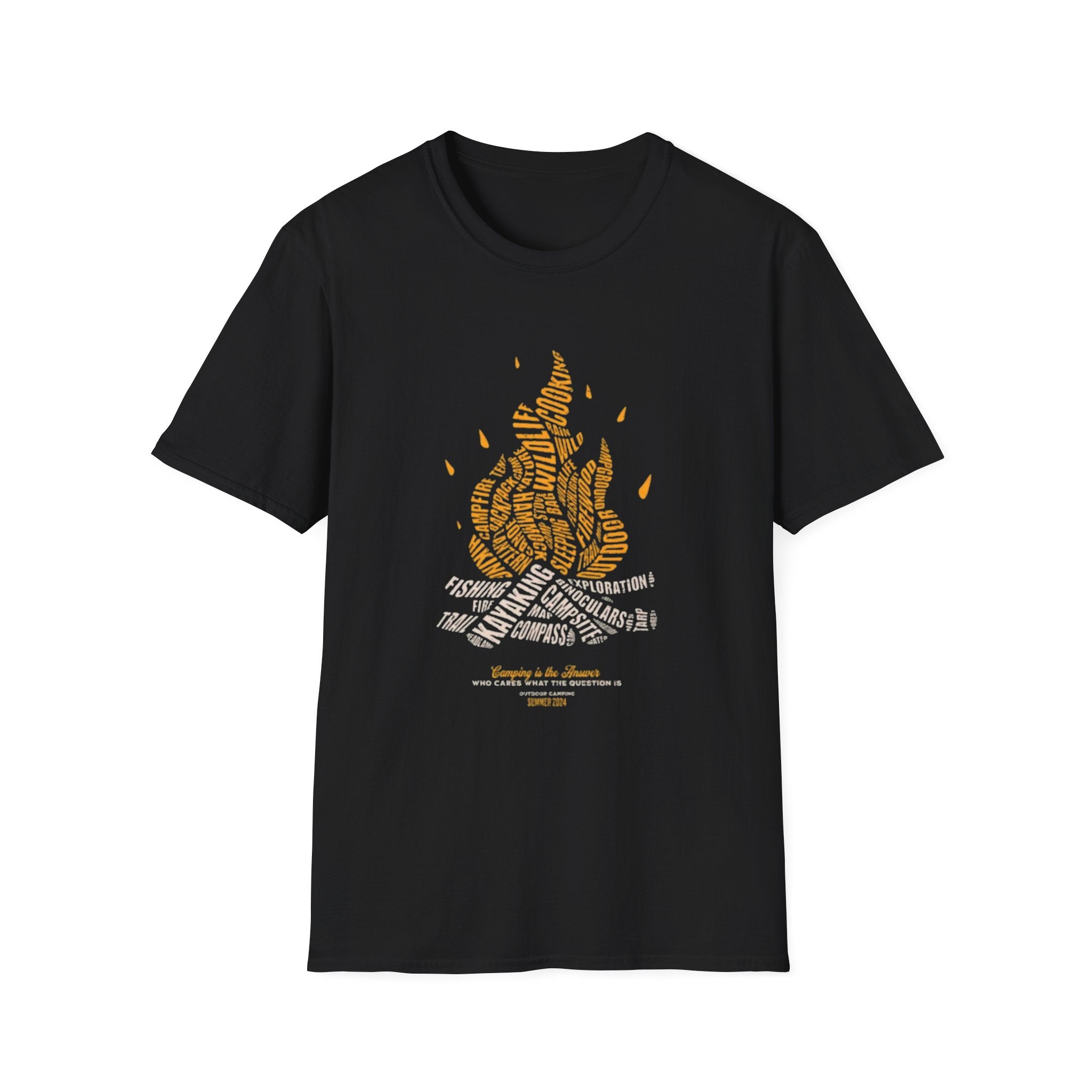 Bonfire Typography T‑Shirt — Cozy Campfire Graphic Tee