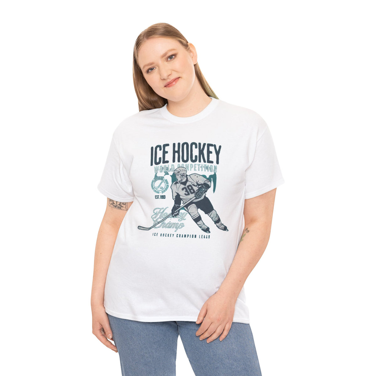 Ice Hockey Player Vintage Graphic Tee