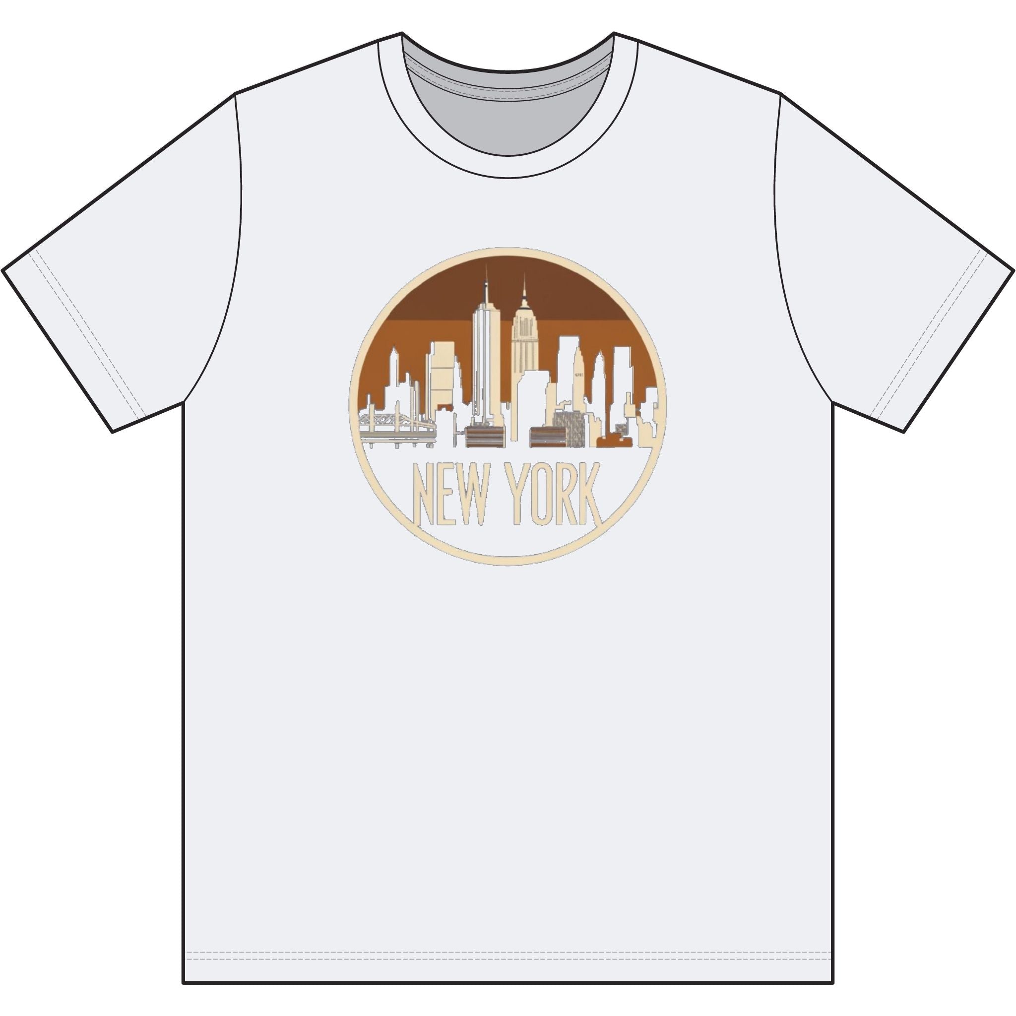 New York Skyline T-Shirt — Vintage Cityscape Tee