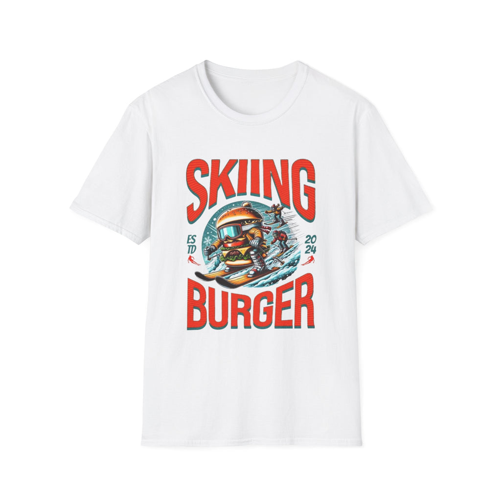 Skiing Burger T-Shirt — Retro Ski Helmet Graphic Tee