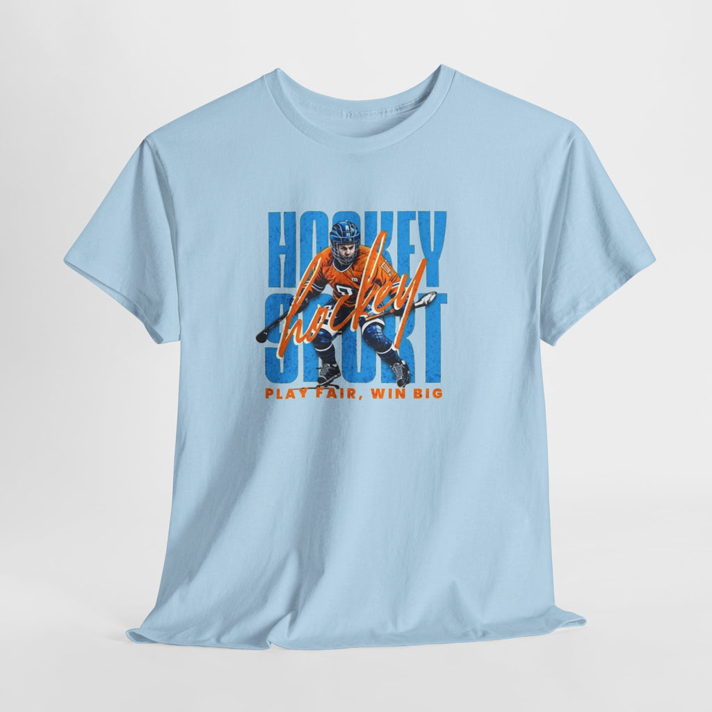 Hockey Spirit Tee — 'Play Fair, Win Big' Retro Hockey Player T-Shirt