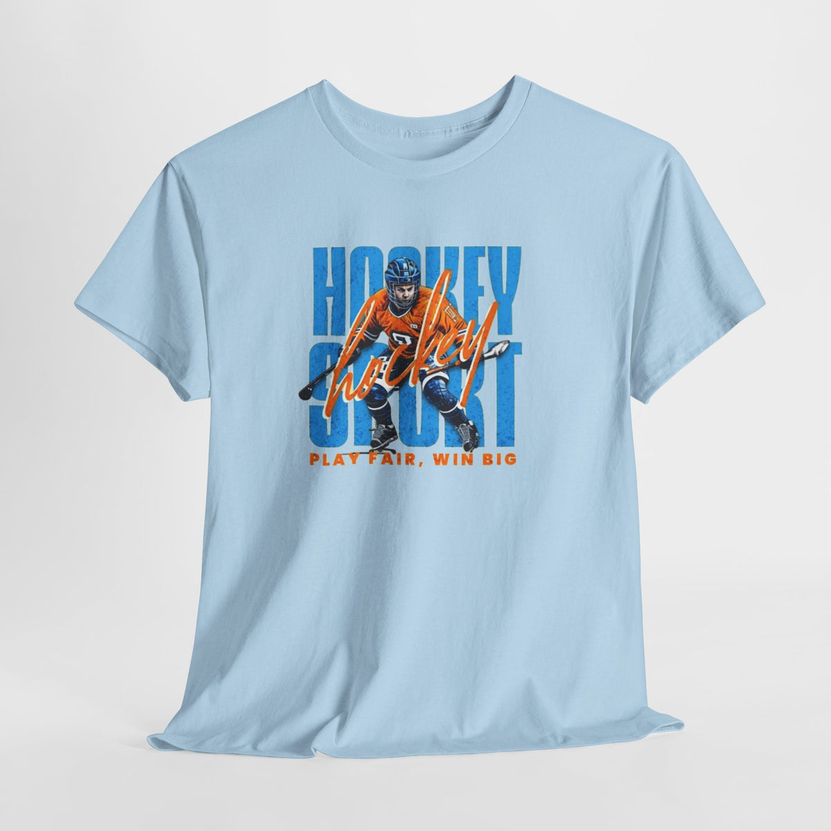 Hockey Spirit Tee — 'Play Fair, Win Big' Retro Hockey Player T-Shirt