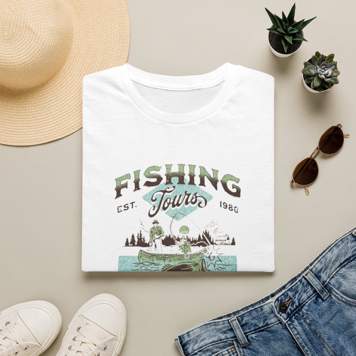 Fishing Tours T-Shirt — Vintage Lake Angler Graphic Tee