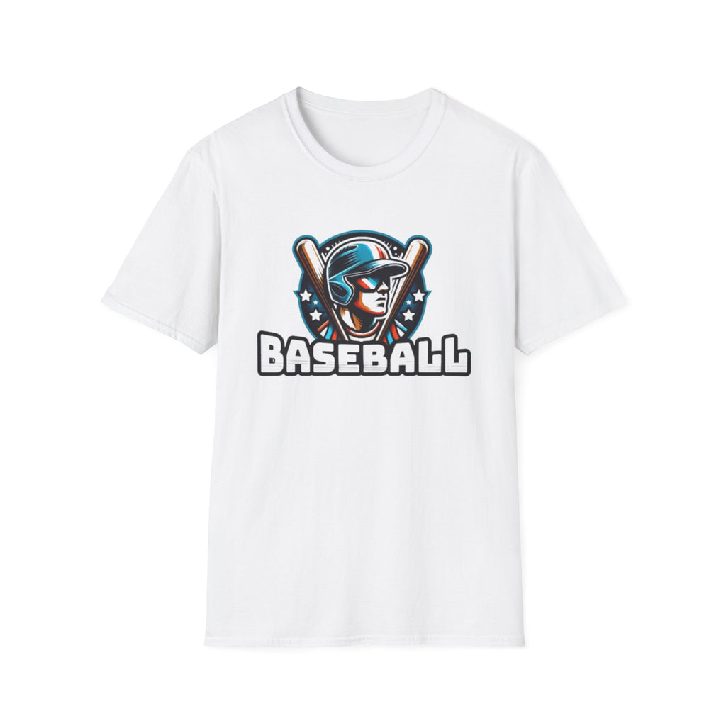 Baseball Player Graphic T-Shirt — Retro Helmet & Bats Sports Tee