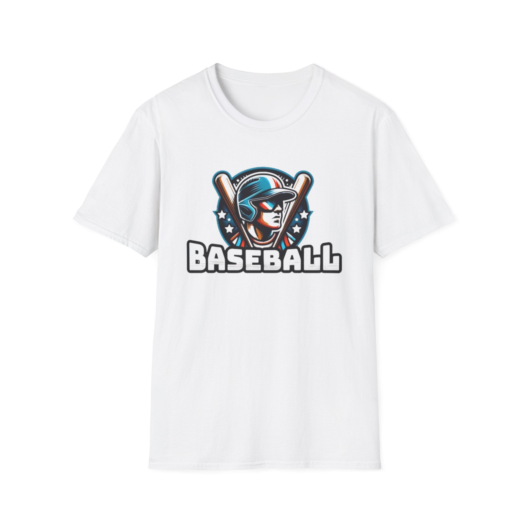 Baseball Player Graphic T-Shirt — Retro Helmet & Bats Sports Tee
