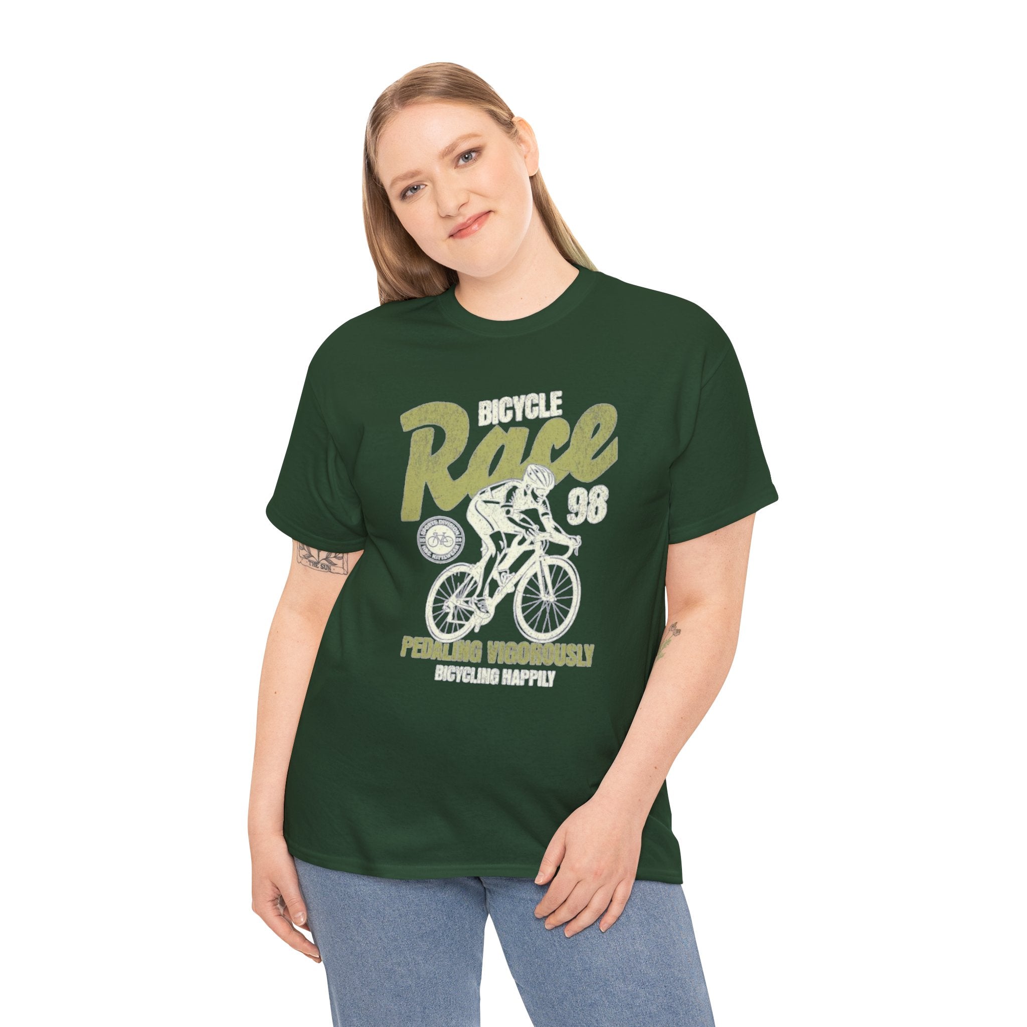 Bicycle Race 98 Vintage Cycling Tee — Retro Bike Rider Graphic T‑Shirt