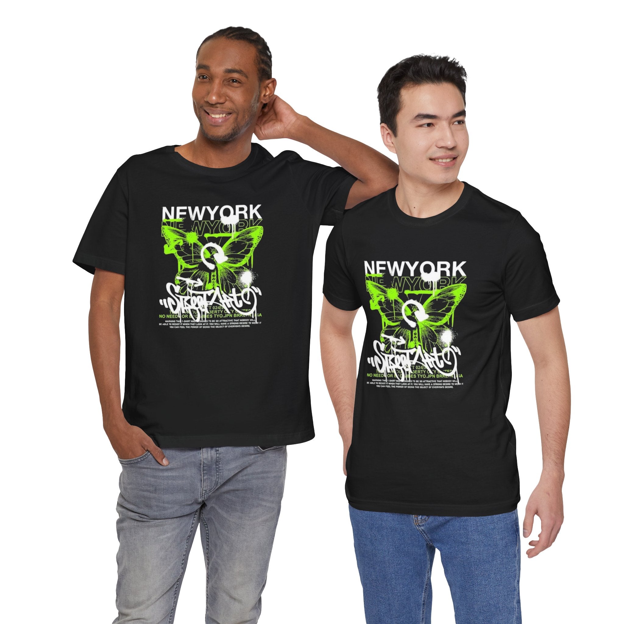 New York Graffiti Butterfly Tee — Street Skate Graphic T-Shirt