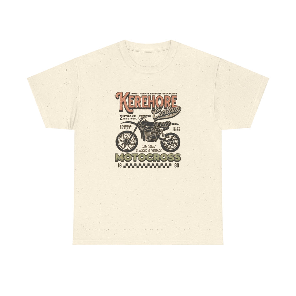 Kerehore Vintage Motocross Bike Tee — Retro Motorcycle Racing Graphic T-Shirt
