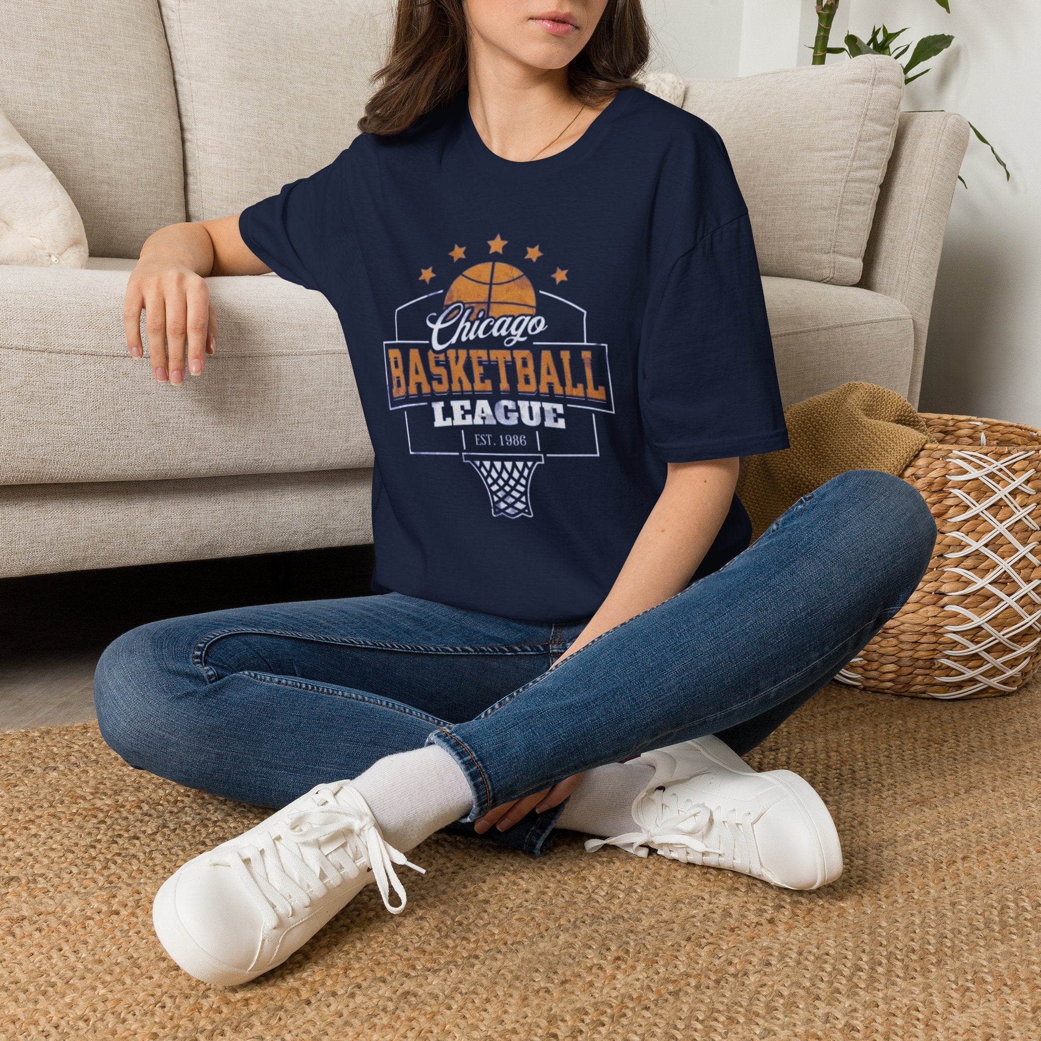 Chicago Basketball League T-Shirt — Vintage Hoop Fan Tee