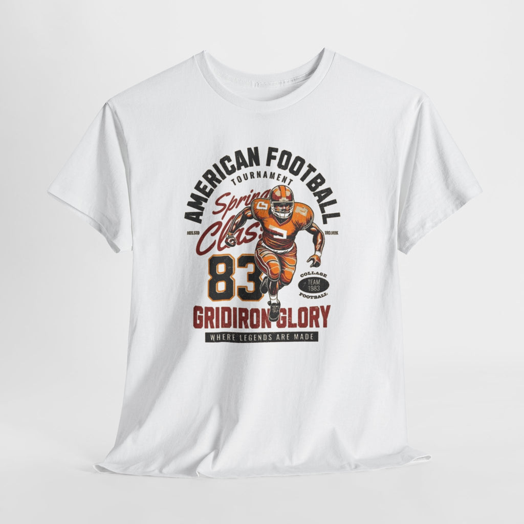 Football Gridiron Glory Tee — Vintage American Football Player Graphic Shirt