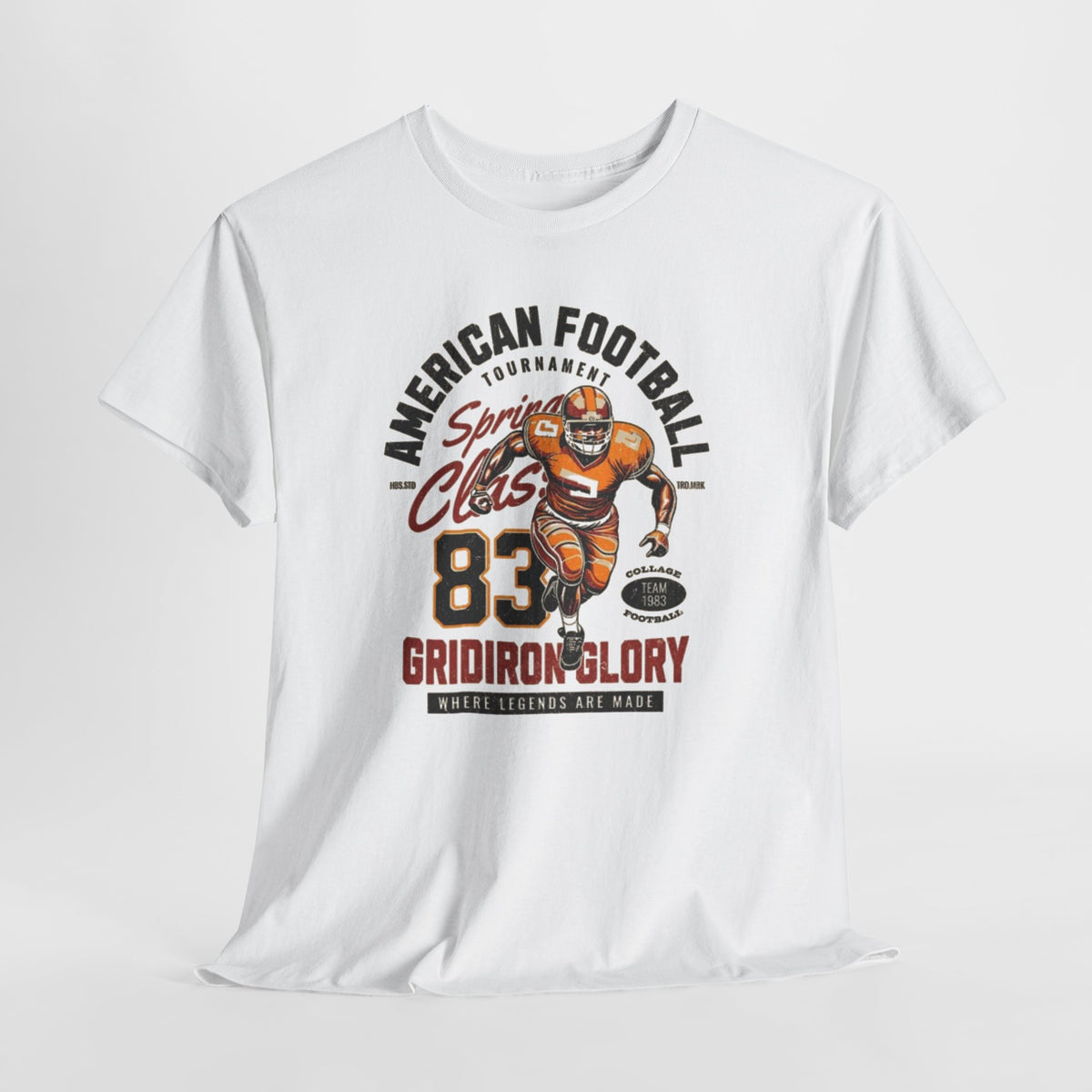 Football Gridiron Glory Tee — Vintage American Football Player Graphic Shirt