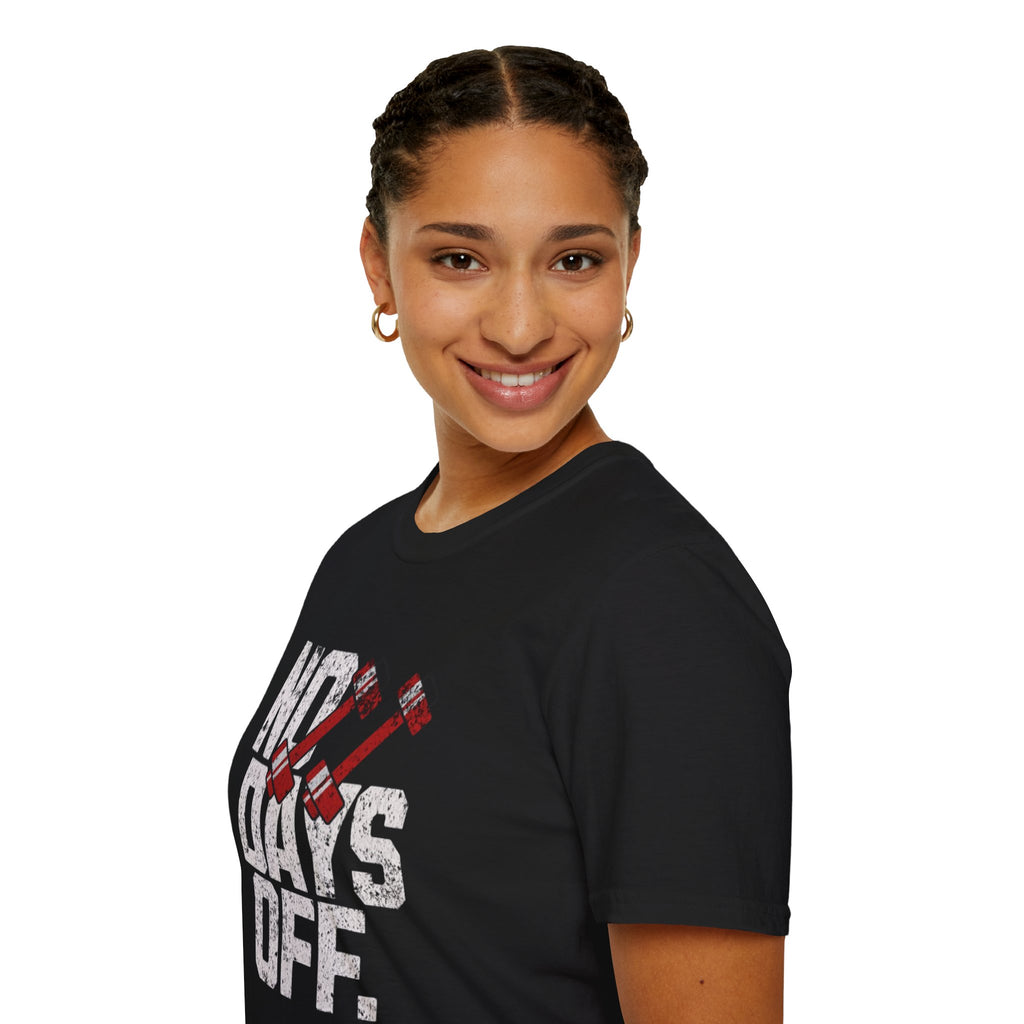 No Days Off Workout T-Shirt — Motivational Gym Fitness Tee