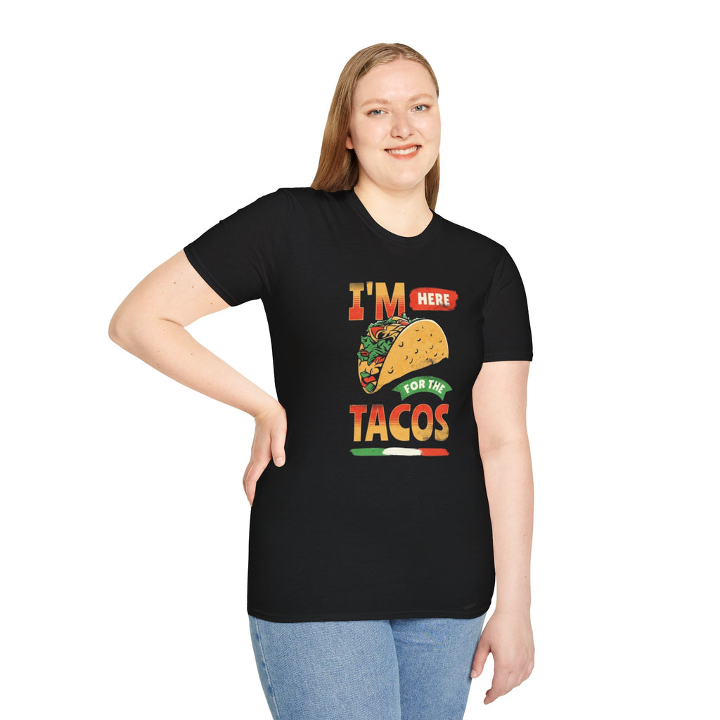 "I'm Here for the Tacos" Funny Taco Graphic Tee