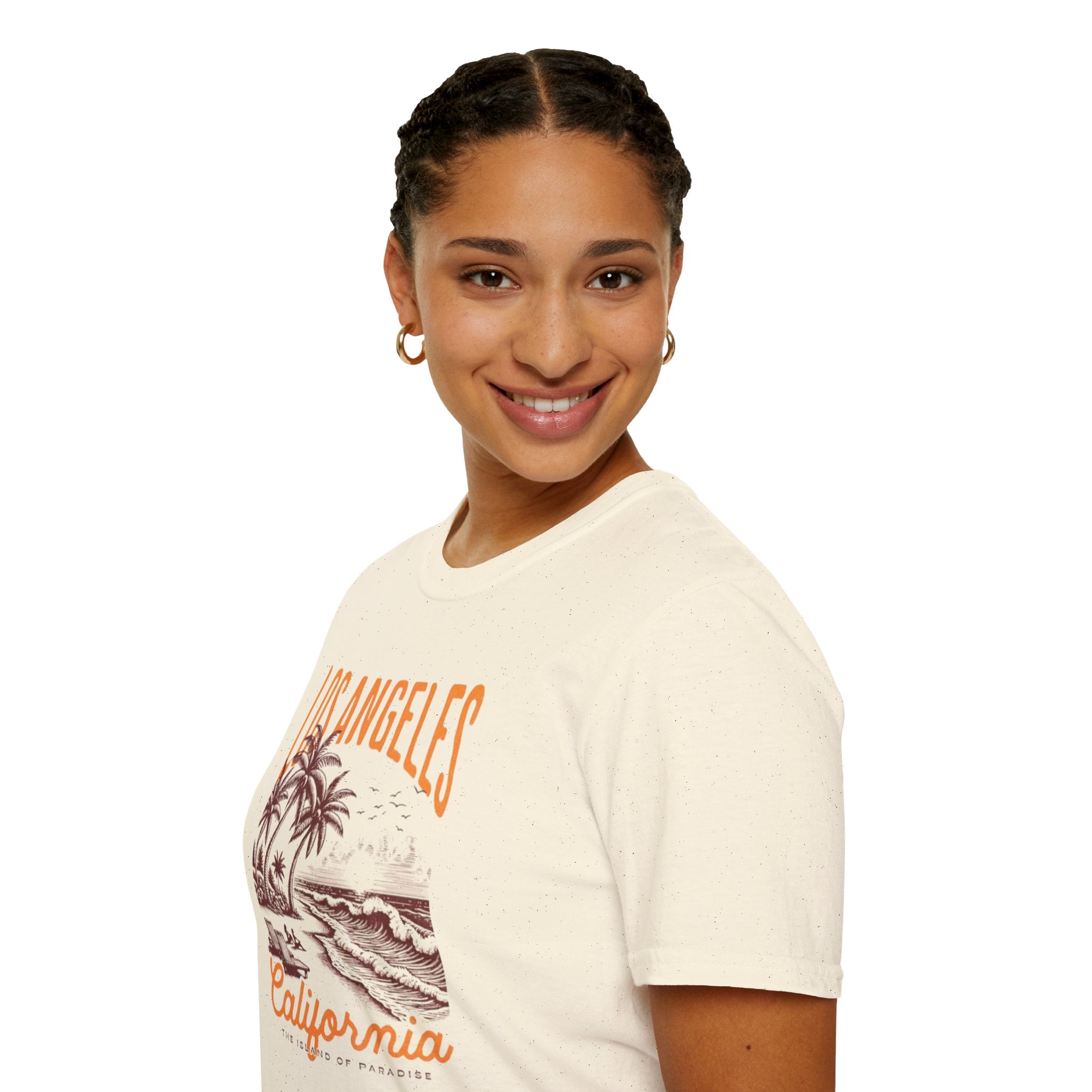 Los Angeles California Beach T-Shirt — Vintage Palm Tree Surf Sunset Tee