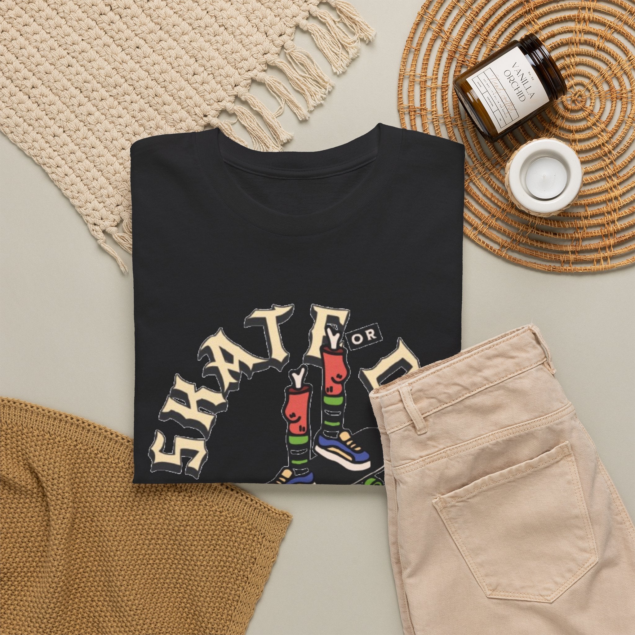 Skate or Die Broken Legs Graphic Tee - Vintage Skateboard Shirt