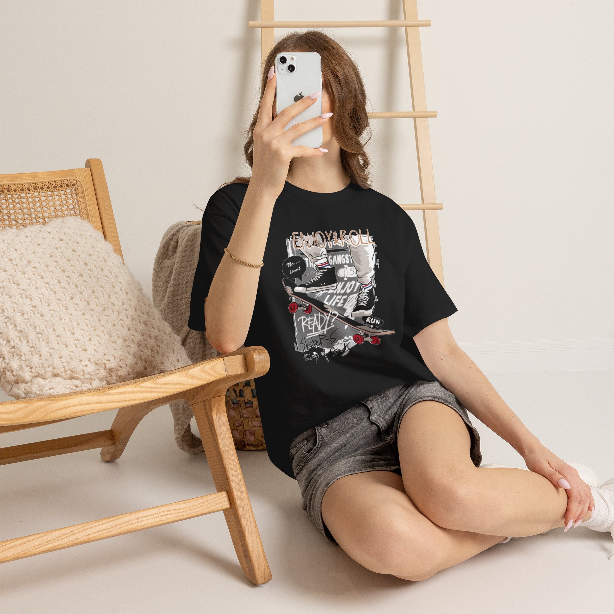 Skateboard Graphic Tee — "Ready to Roll" Vintage Skate Life Shirt