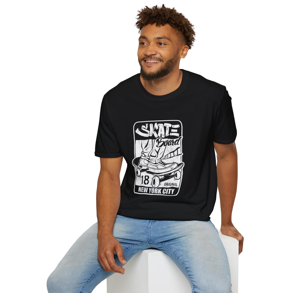 Skateboard Graphic T‑Shirt — NYC Skate Crew Vintage Logo